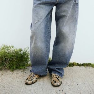 Snake print Zara Loafers